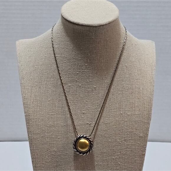 Brighton Mixed Metals TRUST YOUR JOURNEY Crystal Jeweled Reversible Necklace - Picture 3 of 7